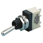 APEM Toggle Switch, Panel Mount, On-On, SPST, Solder Terminal