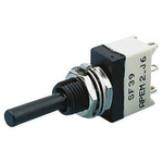 APEM Toggle Switch, Panel Mount, On-On, SPST, Solder Terminal
