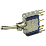 APEM Toggle Switch, PCB Mount, On-Off-On, SPST, PC Terminal Terminal, 20V ac/dc