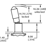 TE Connectivity Toggle Switch, PCB Mount, On-On, SPDT, Through Hole Terminal, 120 V ac, 28V dc