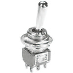 TE Connectivity Toggle Switch, Panel Mount, On-Off-(On), DPDT, Solder Terminal