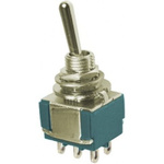 TE Connectivity Toggle Switch, Panel Mount, On-(On), SPDT, Solder Terminal