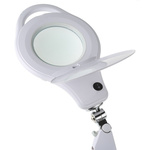 RS PRO LED Magnifying Lamp with Table Clamp Mount, 3 dpt, 5 dpt, 125mm Lens Dia., 125mm Lens