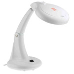 RS PRO Magnifying Lamp with Integral Base, 3 dpt, 12 dpt, 100mm Lens Dia., 100mm Lens