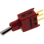 KNITTER-SWITCH Toggle Switch, PCB Mount, (On)-Off-(On), SPDT, Through Hole Terminal