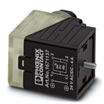 1671137 | Phoenix Contact SACC 3P+E DIN 43650, Female DIN 43650 Solenoid Connector with Indicator Light, 24 V ac Voltage