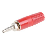 Staubli 15A, Red Binding Post With Brass Contacts and Nickel Plated - 2mm Hole Diameter
