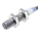 Omron Barrel-Style Proximity Sensor, M8 x 1, 2 mm Detection, PNP Normally Open Output, 12 → 24 V dc, IP67, IP69K