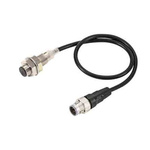 Omron Barrel-Style Proximity Sensor, M12 x 1, 9 mm Detection, PNP Normally Open Output, 10 → 30 V dc, IP67, IP69K