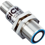 Sick UM18 Series Ultrasonic Barrel-Style Ultrasonic Sensor, M18 x 1, 20 → 150 mm Detection, PNP/NPN Output, 10