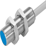 Festo SIEH Series Inductive Barrel-Style Proximity Sensor, M12 x 1, 4 mm Detection, NPN Output, 10 → 30 V dc,