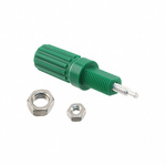 Cinch Connectors 15A, Green Binding Post With Brass Contacts and Silver Plated - 8.33mm Hole Diameter