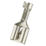 RS PRO Uninsulated Female Spade Connector, Receptacle, 0.8 x 6.35mm Tab Size