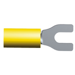32588 | TE Connectivity, PIDG Insulated Crimp Spade Connector, 2.6mm² to 6.6mm², 12AWG to 10AWG, M4 Stud Size Nylon, Yellow