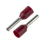 FTR1-8 | JST, FTR Insulated Crimp Bootlace Ferrule, 8mm Pin Length, 1.4mm Pin Diameter, 1mm² Wire Size, Red