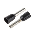 FTR1.5-8 | JST, FTR Insulated Crimp Bootlace Ferrule, 8mm Pin Length, 1.7mm Pin Diameter, 1.5mm² Wire Size, Black