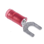 34080 | TE Connectivity, PIDG Insulated Crimp Spade Connector, 22AWG to 16AWG, M3.5 Stud Size Nylon, Red