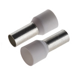 FWE16-12 | JST, FWE Insulated Crimp Bootlace Ferrule, 12mm Pin Length, 5.8mm Pin Diameter, 16mm² Wire Size, White