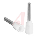 2202.0 | Altech Insulated Crimp Bootlace Ferrule, 8mm Pin Length, 1.5mm Pin Diameter, 0.75mm² Wire Size, White