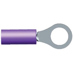 152894 | TE Connectivity, PIDG Insulated Ring Terminal, M4 Stud Size, 0.4mm² to 0.65mm² Wire Size, Purple