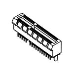 87715-9106 | Molex Vertical Male PCBEdge Connector, Through Hole Mount, 64 Way, 1mm Pitch, 1.1A