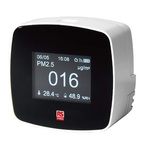 RS PRO Data Logging Air Quality Monitor for Humidity, PM 2.5, Temperature, +50°C Max, 95%RH Max, Battery-Powered