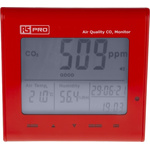RS PRO DT-802 Air Quality Monitor for CO2, Humidity, Temperature, +50°C Max, 90%RH Max, Mains-Powered
