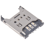 693012040811 | Wurth Elektronik, 693012 6 Way Right Angle Mini Memory Card Connector With Solder Termination