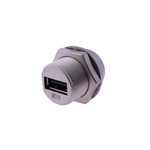 RS PRO Straight, Panel Mount, Socket Type USB-A 2 IP68 Type A USB Connector