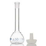 RS PRO 50ml Borosilicate Glass Narrow Neck Volumetric Flask