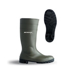 142VP/43 | Dunlop Black Steel Toe Capped Unisex Safety Boots, UK 9, EU 43.5
