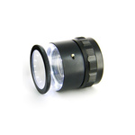 ideal-tek Illuminated Handheld Magnifier, 10X x Magnification, 30mm Diameter