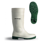 171BV/43 | Dunlop White Steel Toe Capped Unisex Safety Boots, UK 9, EU 43.5