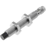 Omron Barrel-Style Proximity Sensor, M8 x 1, 4 mm Detection, PNP Normally Open Output, 12 → 24 V dc, IP67, IP69K