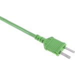 RS PRO Cable Mini Plug to Mini Plug, For Use With Male/Male of thermocouple K with miniature connection