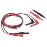 RS PRO Insulated Test Lead Set, CAT III, CAT IV, 20A