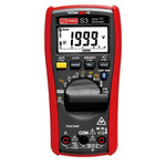 RS PRO S3 Handheld Digital Multimeter, True RMS, 10A ac Max, 10A dc Max, 1000V ac Max - UKAS Calibrated