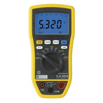 Chauvin Arnoux CA 5233 Handheld Digital Multimeter, True RMS, 10A ac Max, 10A dc Max, 600V ac Max - UKAS Calibrated