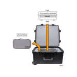 Tektronix Hard Transit Case for Use with MSO Instruments, 63.25 x 60.2 x 33.27cm