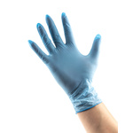 92-670/075 | Ansell TouchNTuff Blue Nitrile Disposable Gloves size 7.5, Medium x 100 Powder-Free