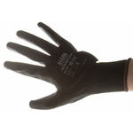 548400 | Mapa Spontex 548 Ultrane Black Polyurethane Coated Nylon Work Gloves, Size 10, Large, 24 Gloves