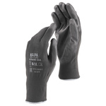 548408 | Mapa Spontex 548 Ultrane Black Polyurethane Coated Nylon Work Gloves, Size 8, Medium, 24 Gloves