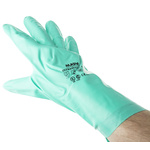 485390 | Mapa Spontex 485 Ultranitril Green Nitrile Work Gloves, Size 10, Large, 24 Gloves