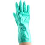 485398 | Mapa Spontex 485 Ultranitril Green Nitrile Work Gloves, Size 8, Medium, 24 Gloves