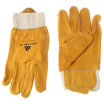 CBHV2 T10 | Delta Plus CBHV2 Beige Leather Work Gloves, Size 10, Large, 2 Gloves