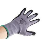 8008 | BM Polyco Polyflex Plus Grey Nitrile Coated Nitrile, Nylon Work Gloves, Size 8, Medium, 12 Gloves