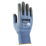 60081 6 | Uvex Phynomic C5 Blue Aqua-Polymer Foam Coated Elastane, Glass fibre, HPPE, Polyamide Work Gloves, Size 6, Extra Small