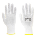 A020WHRS | Portwest White Pylon Work Gloves, Size Small