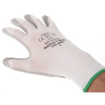 102-MAT | BM Polyco Matrix White Nitrile Coated Nylon Work Gloves, Size 8, Medium, 10 Gloves