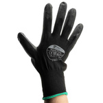 402-MAT | BM Polyco Matrix Black Polyurethane Coated Nylon Work Gloves, Size 8, Medium, 10 Gloves